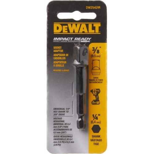  DEWALT DW2542IR 1/4-Inch Hex Shank to 3/8-Inch IMPACT READY Socket Adaptor