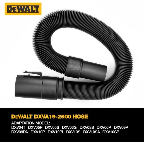  DeWalt DXVA19-2600 Extended Super Flex Hose, Black