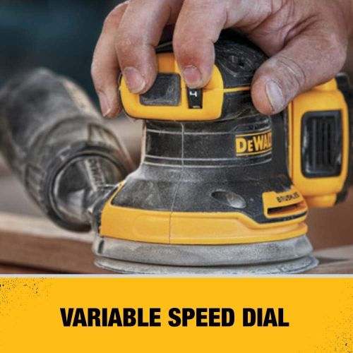  DEWALT 20V MAX Brushless Orbital Sander with Cordless Router, Tools Only (DCW210B & DCW600B)