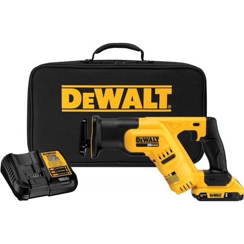  DEWALT 20V MAX Cordless Reciprocating Saw Kit, Compact, 2-Amp Hour (DCS387D1)