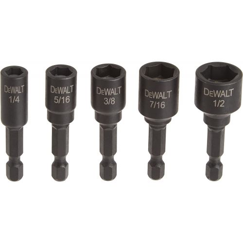  DEWALT Nut Driver Set, Impact Ready, Magnetic, 5-Piece (DW2235IR)