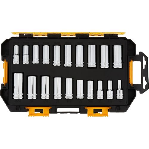  DEWALT Deep Socket Set, 20-Piece, 3/8 Drive Metric/SAE (DWMT73812)