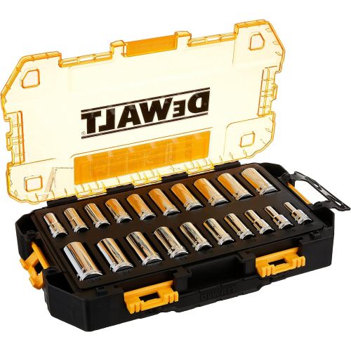  DEWALT Deep Socket Set, 20-Piece, 3/8 Drive Metric/SAE (DWMT73812)