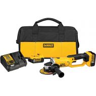 DEWALT 20V MAX Angle Grinder Tool Kit, 4-1/2-Inch (DCG412P2), Metallic