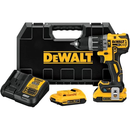  DEWALT 20V MAX XR Hammer Drill Kit, Tool Connect Bluetooth (DCD797D2)