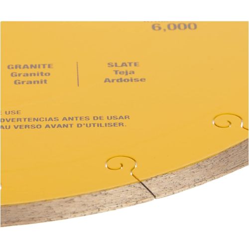  DEWALT Diamond Blade for Tile, Wet Cutting, 10-Inch x .060-Inch (DW4764)