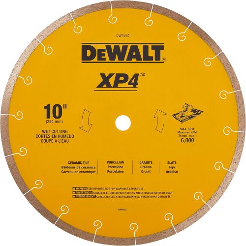  DEWALT Diamond Blade for Tile, Wet Cutting, 10-Inch x .060-Inch (DW4764)