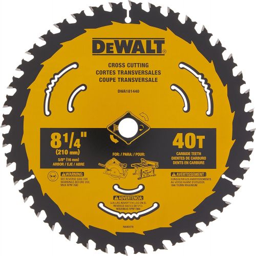  DEWALT DWA181440 8-1/4-Inch 40-Tooth Circular Saw Blade