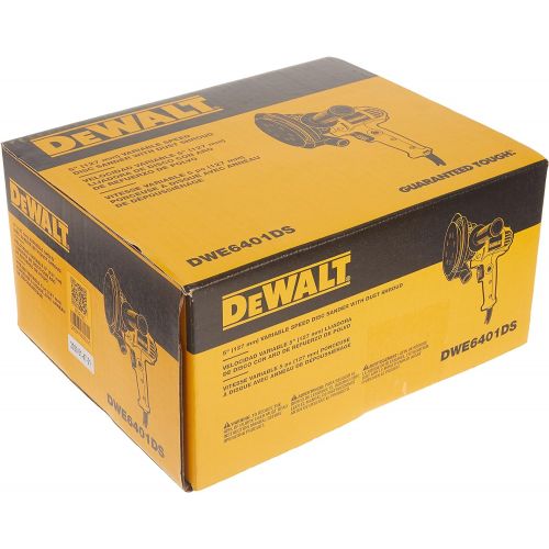  DEWALT Rotary Sander, Variable Speed, Dust Shroud, 5-Inch (DWE6401DS)