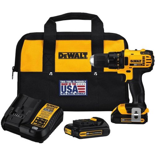  DEWALT 20V MAX Cordless Drill / Driver Kit, Compact, 1/2-Inch (DCD780C2)