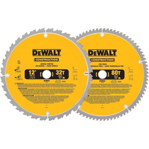  Dewalt Accessories DW3128P5 12-Inch Construction Combination Circular Saw Blade Pack