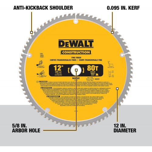  Dewalt Accessories DW3128P5 12-Inch Construction Combination Circular Saw Blade Pack