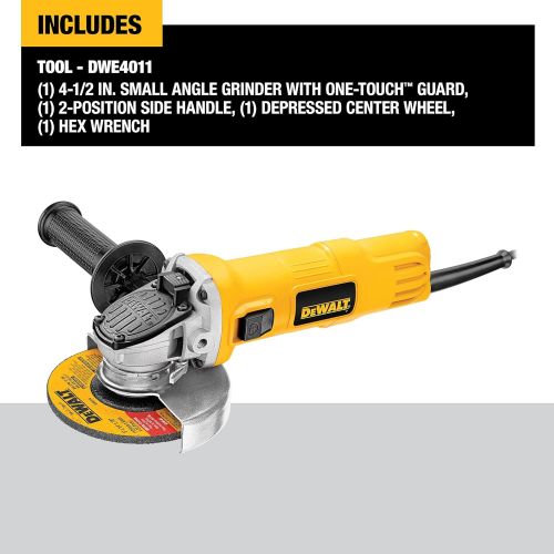  DEWALT Angle Grinder, One-Touch Guard, 4-1/2 -Inch (DWE4011)