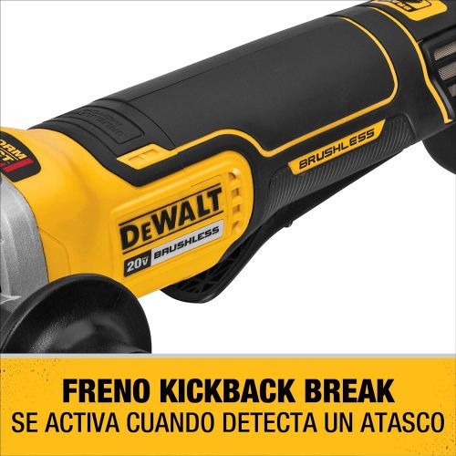  DEWALT 20V MAX XR Angle Grinder with Brake, 5-Inch, Flathead Paddle Switch, Tool Only (DCG413FB)