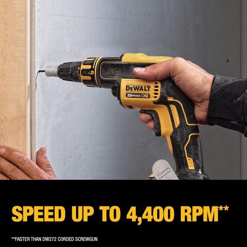  DEWALT 20V MAX XR Drywall Screw Gun & Impact Driver Kit, 2.0-Amp Hour (DCK267D2)