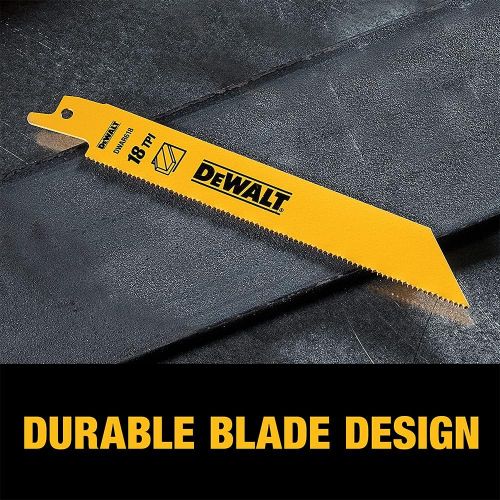  DEWALT Reciprocating Saw Blades, Bi-Metal Set with Case, 10-Piece (DW4898)