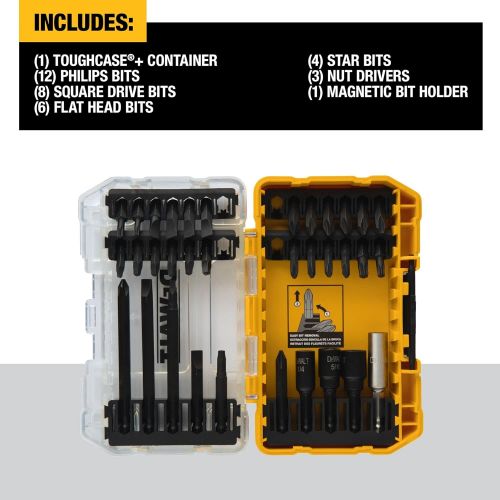  DEWALT Impact Driver Bit Set, Drilling/Driving, 34-Piece (DW2153)