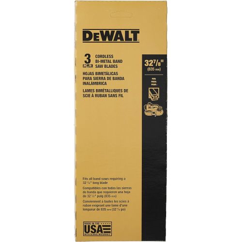  DEWALT Portable Band Saw Blade, 32-7/8-Inch, .020-Inch, 24 TPI, 3-Pack (DW3984C)