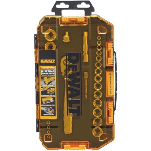  DEWALT (DWMT73804) Socket Set, 3/8-Inch Drive, SAE/Metric, 34-Piece