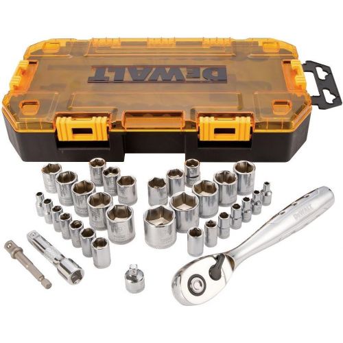  DEWALT (DWMT73804) Socket Set, 3/8-Inch Drive, SAE/Metric, 34-Piece