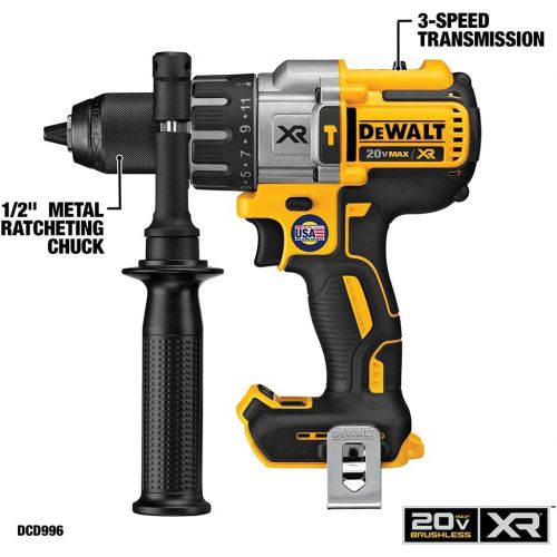  DEWALT 20V MAX XR Cordless Drill Combo Kit, Brushless, 5.0-Ah, 2-Tool (DCK294P2)