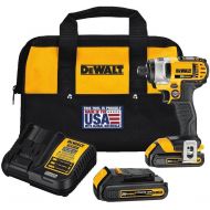 DEWALT 20V MAX Cordless Drill Impact Driver Kit, 1/4-Inch (DCF885C2)