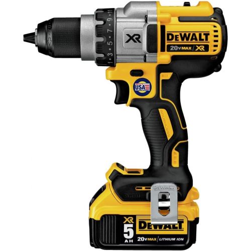  DEWALT 20V MAX XR Brushless Drill/Driver 3-Speed, Premium 5.0Ah Kit (DCD991P2)