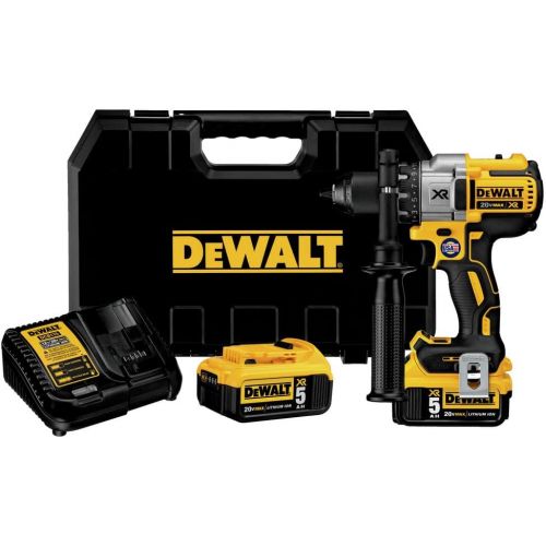  DEWALT 20V MAX XR Brushless Drill/Driver 3-Speed, Premium 5.0Ah Kit (DCD991P2)