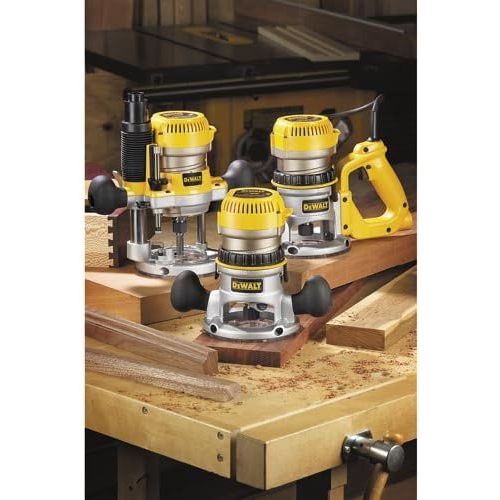  DEWALT Router, Fixed/Plunge Base Kit, Variable Speed, Soft Start, 2-1/4-HP (DW618PKB)