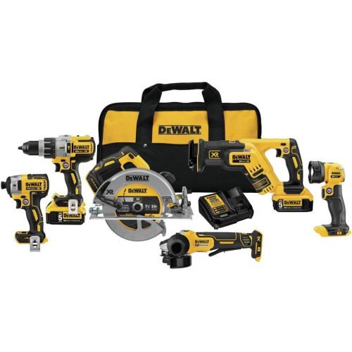  DEWALT 20V MAX Cordless Drill Combo Kit, 6-Tool (DCK695P2)