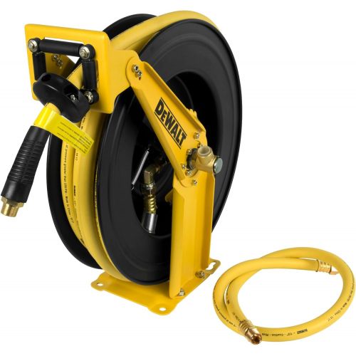  DeWalt DXCM024-0344 Double Arm Hose Reel with 1/2” x 50’ Premium Rubber Hose