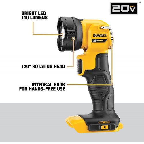  DEWALT 20V MAX Combo Kit, Compact 5-Tool (DCK521D2)