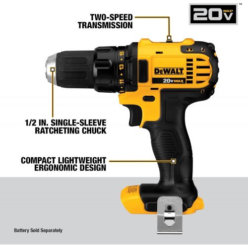  DEWALT 20V MAX Combo Kit, Compact 5-Tool (DCK521D2)