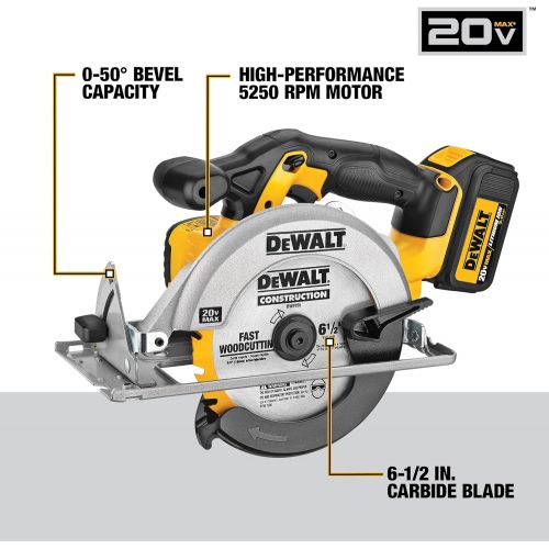  DEWALT 20V MAX Combo Kit, Compact 5-Tool (DCK521D2)