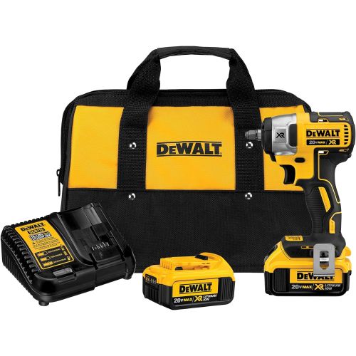  DEWALT 20V MAX XR Cordless Impact Wrench Kit, 3/8-Inch (DCF890M2)