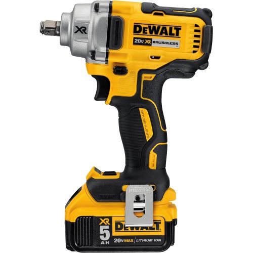  DEWALT 20V MAX XR Impact Wrench Kit, Hog Ring Anvil, 1/2-Inch (DCF894HP2)