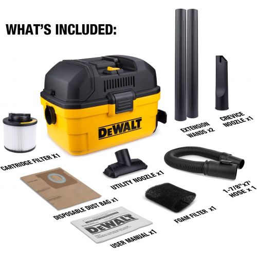  DeWALT Portable 4 gallon Wet/Dry Vaccum, Yellow