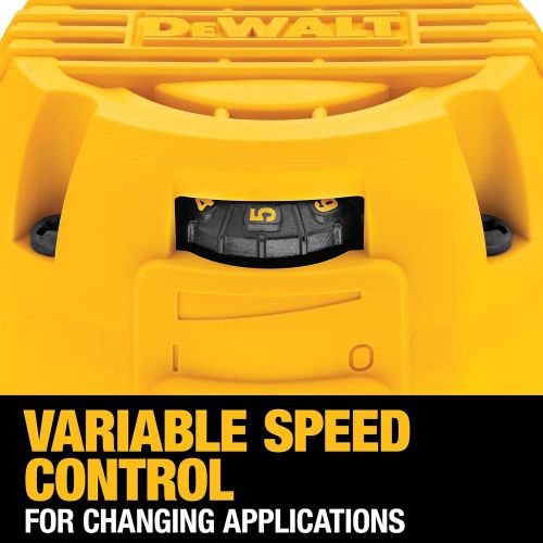  DEWALT Router, Fixed Base, Variable Speed, 1-1/4-HP Max Torque (DWP611)