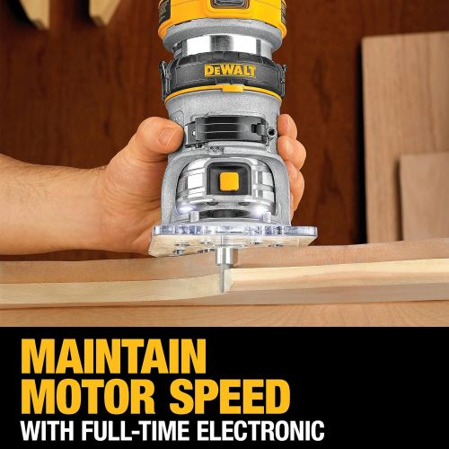  DEWALT Router, Fixed Base, Variable Speed, 1-1/4-HP Max Torque (DWP611)