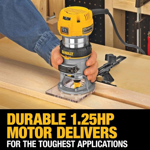  DEWALT Router, Fixed Base, Variable Speed, 1-1/4-HP Max Torque (DWP611)