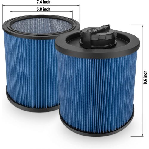  DeWALT Cartridge Filter-High Efficiency 6-16 gal.