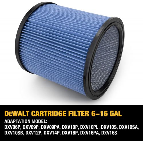  DeWALT Cartridge Filter-High Efficiency 6-16 gal.