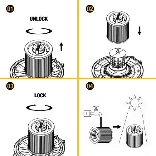  DeWALT Cartridge Filter-High Efficiency 6-16 gal.