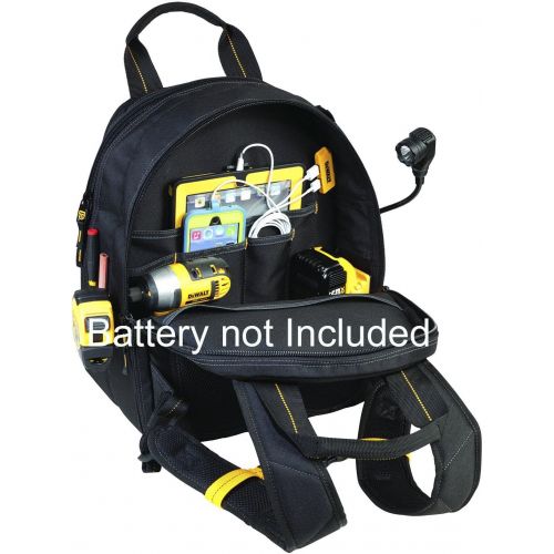  DEWALT DGCL33 33-Pocket Lighted USB Charging Tool Backpack