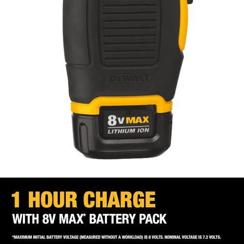  DEWALT 8V MAX Cordless Screwdriver Kit, Gyroscopic, 1 Battery (DCF682N1)