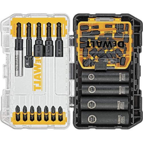  DEWALT Screwdriver Bit Set, Impact Ready, FlexTorq, 35-Piece (DWA2T35IR),Black/Silver