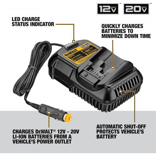  DEWALT 12V/20V MAX Car Battery Charger (DCB119)