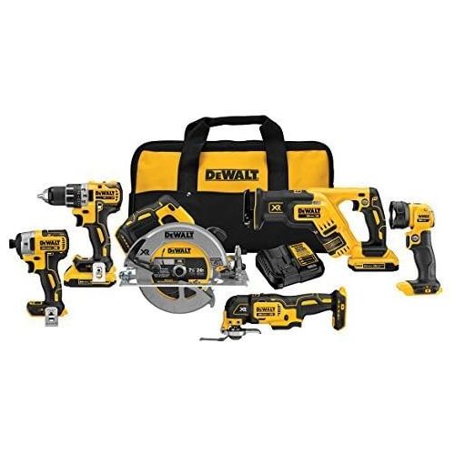  DEWALT 20V MAX XR Brushless Combo Kit, Compact 6-Tool (DCK684D2)