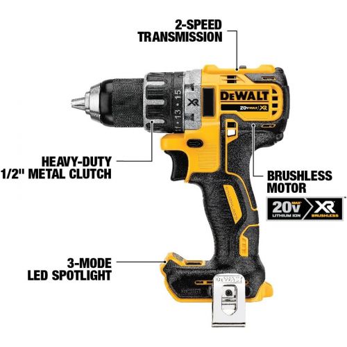  DEWALT 20V MAX XR Brushless Combo Kit, Compact 6-Tool (DCK684D2)