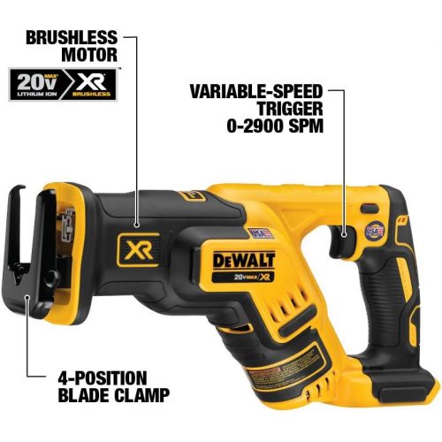  DEWALT 20V MAX XR Brushless Combo Kit, Compact 6-Tool (DCK684D2)